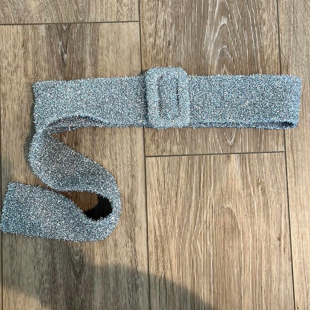Dries Van Noten metallic knit belt